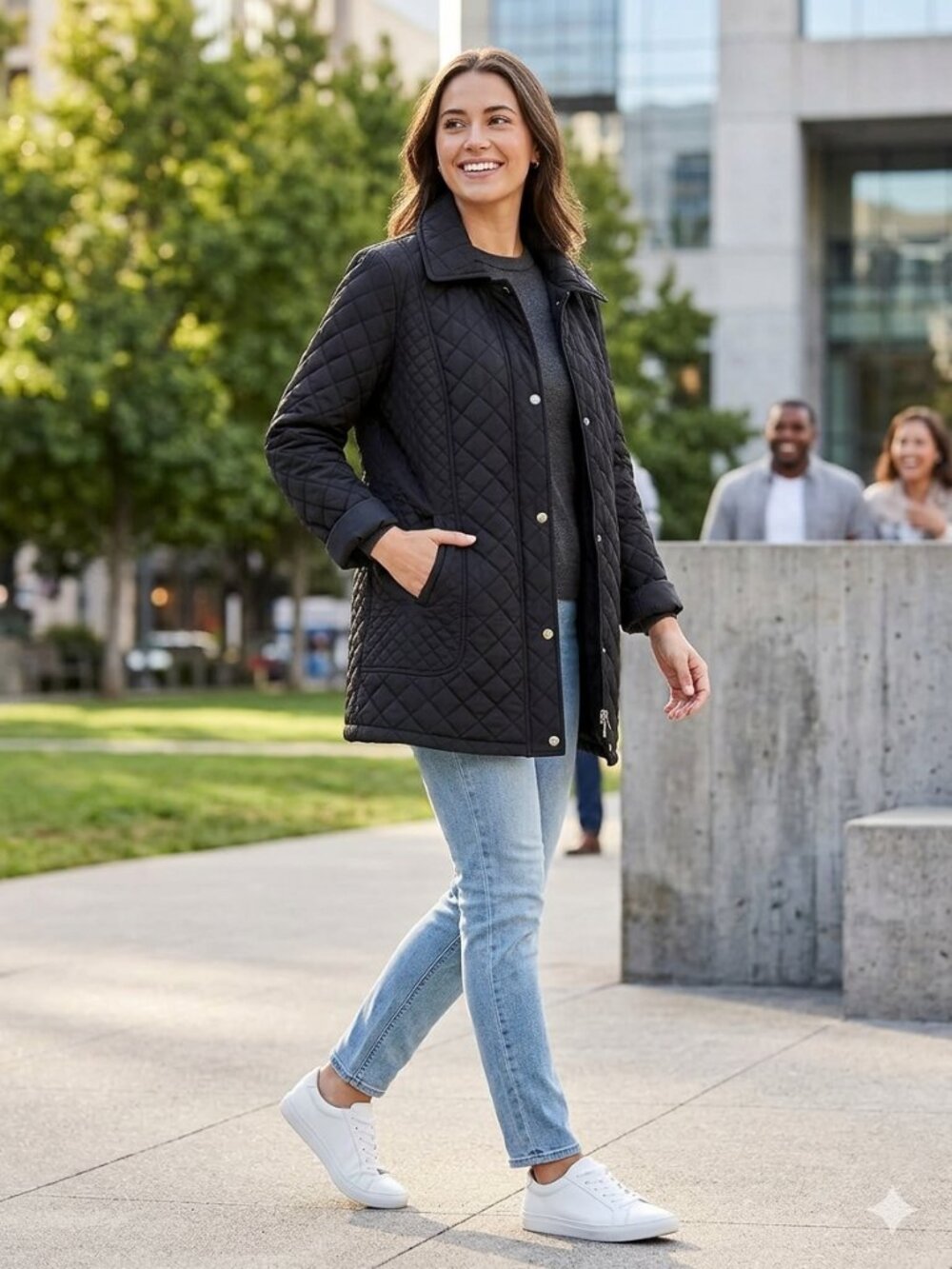 Calvin Klein Black Quilted Collar Jacket